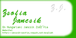 zsofia jancsik business card